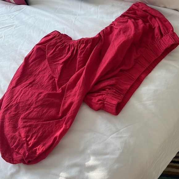 Abercrombie & Fitch One-Shoulder Linen-Blend Top S - Picture 6 of 6